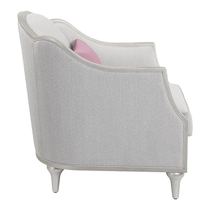 Kasa - Chair With Pillow - Beige Linen & Champagne - R&R Furniture Gallery (Fountain Valley, CA)