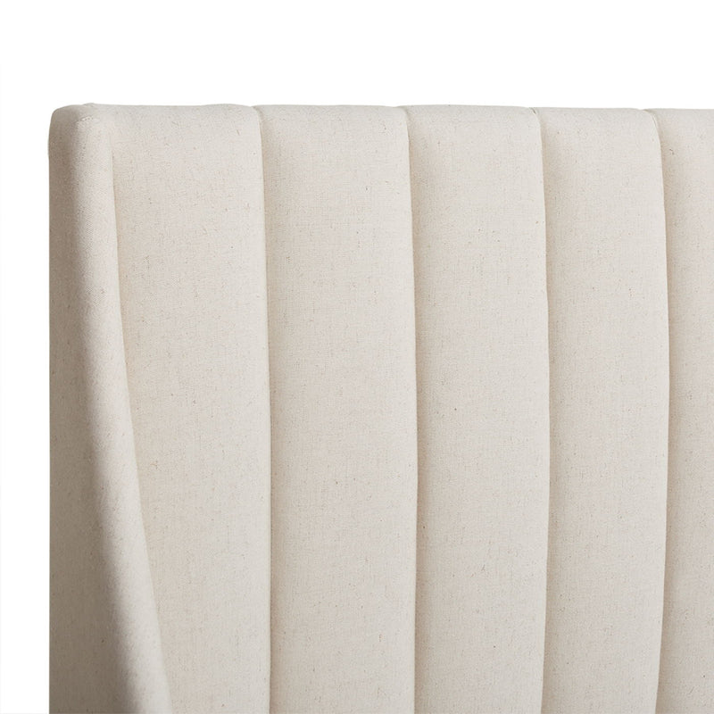 Aspen - King Vertical Tufted Headboard Platform Bed Set - Light Beige - R&R Furniture Gallery (Fountain Valley, CA)