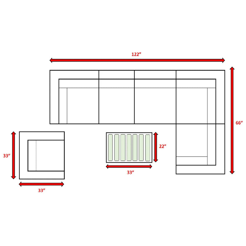 Stylish Entertainment Sectional Set, Outdoor Living - R&R Furniture Gallery (Fountain Valley, CA)