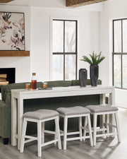 Robbinsdale - Rectangular Dining Room Counter Table Set (Set of 4) - Antique White - R&R Furniture Gallery (Fountain Valley, CA)