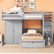 Bunk Bed With Wardrobe, Drawers - R&R Furniture Gallery (Fountain Valley, CA)