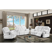 Glory Furniture Daria cozy padded reclining love seat with plush cushions, ideal for relaxation and comfortable seating.