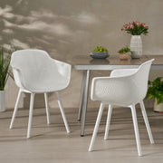 Pair of Noble House Lotus chairs in a set, showcasing wooden frames and cushioned seats for stylish dining or living room decor.