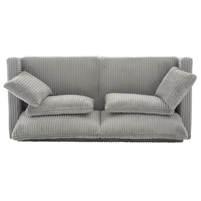 Modern Loveseat Sofa With 4 Pillows - R&R Furniture Gallery (Fountain Valley, CA)
