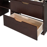 Low Loft Bed With Rolling Desk, Shelf And Drawers - R&R Furniture Gallery (Fountain Valley, CA)