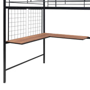 Loft Bed With Desk And Grid, Stylish Frame With Lateral Storage Ladder And Wardrobe - R&R Furniture Gallery (Fountain Valley, CA)