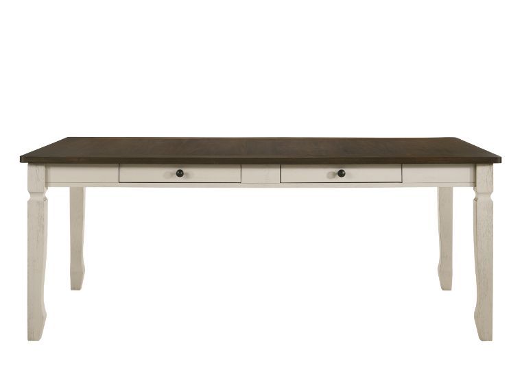 Fedele - Dining Table - Weathered Oak & Cream - R&R Furniture Gallery (Fountain Valley, CA)