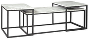 Donnesta - Occasional Table Set (Set of 3) - Gray / Black - R&R Furniture Gallery (Fountain Valley, CA)