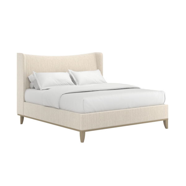Edwin Queen Wing Shelter Uph Bed-Creme