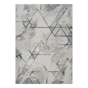 Geometrix - 5'3" X 7'3" Area Rug & Geometric, 3D Effect - Ivory / Gray - R&R Furniture Gallery (Fountain Valley, CA)