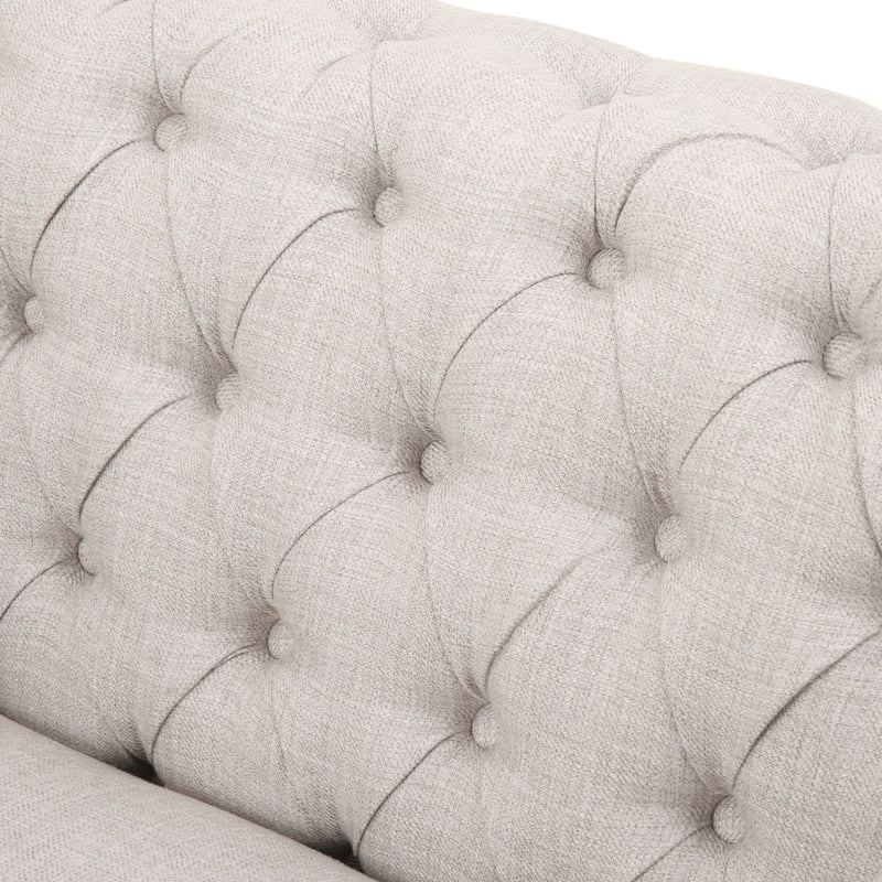 Nexuson - Upholstered Chesterfield Chair With Deep Tufted And Nailhead Trim - R&R Furniture Gallery (Fountain Valley, CA)