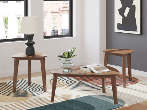 Lyncott - Occasional Wood Table Set (Set of 3) - Brown - R&R Furniture Gallery (Fountain Valley, CA)