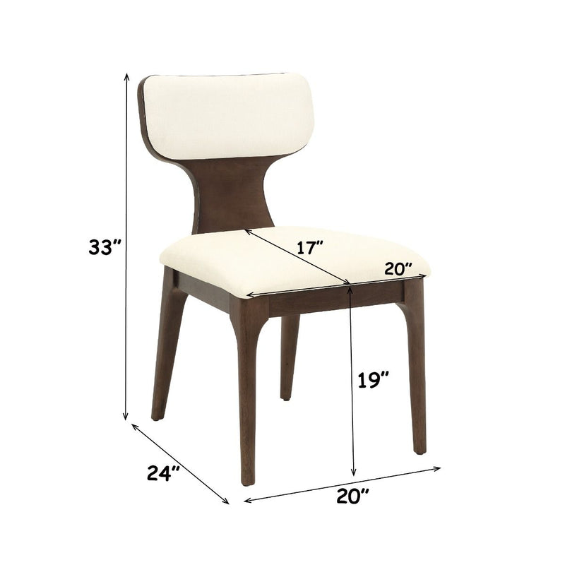 Koen - Side Chair (Set of 2) - Beige / Brown Oak - R&R Furniture Gallery (Fountain Valley, CA)