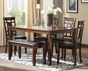 Bennox - Dining Room Table Set (Set of 6) - Brown - R&R Furniture Gallery (Fountain Valley, CA)
