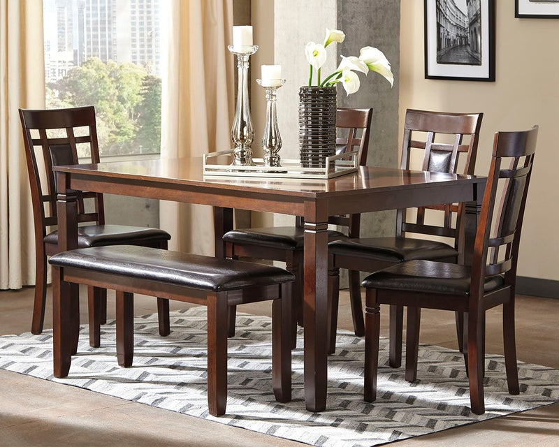 Bennox - Dining Room Table Set (Set of 6) - Brown - R&R Furniture Gallery (Fountain Valley, CA)