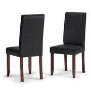 Acadian - Parson Dining Chair (Set of 2) - Distressed Black - R&R Furniture Gallery (Fountain Valley, CA)