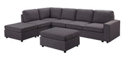 Cassia - 7 Seat Reversible Modular Sectional Sofa With Ottoman - R&R Furniture Gallery (Fountain Valley, CA)
