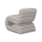 Senna - Jacquard Organic Stripes Accent Chair - Taupe - R&R Furniture Gallery (Fountain Valley, CA)