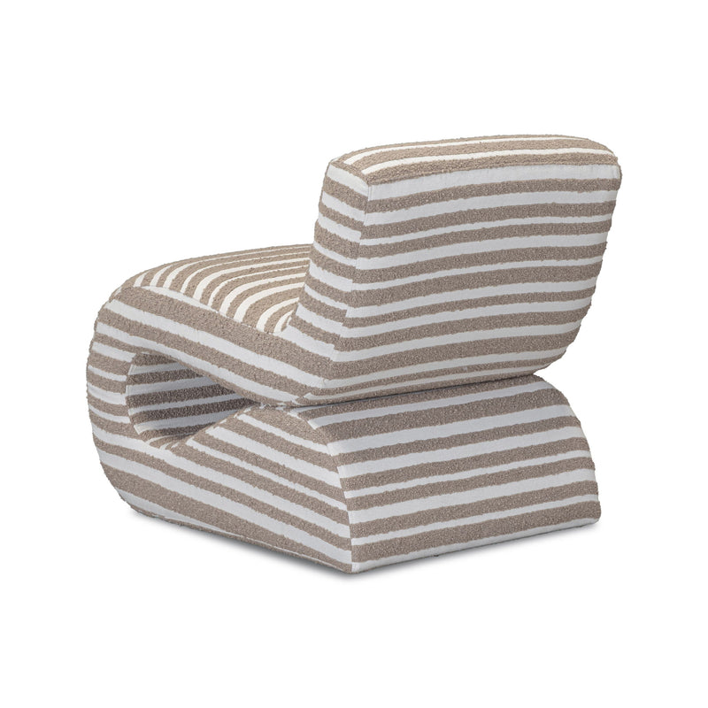 Senna - Jacquard Organic Stripes Accent Chair - Taupe - R&R Furniture Gallery (Fountain Valley, CA)