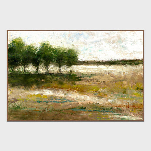 Valley - 60" x 40" Painting Art by Buddy Whitlock - Green / Light Brown - R&R Furniture Gallery (Fountain Valley, CA)