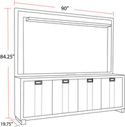 Ascent - 90" TV Console With Hutch And Back Panel - Dark Chocolate - R&R Furniture Gallery (Fountain Valley, CA)