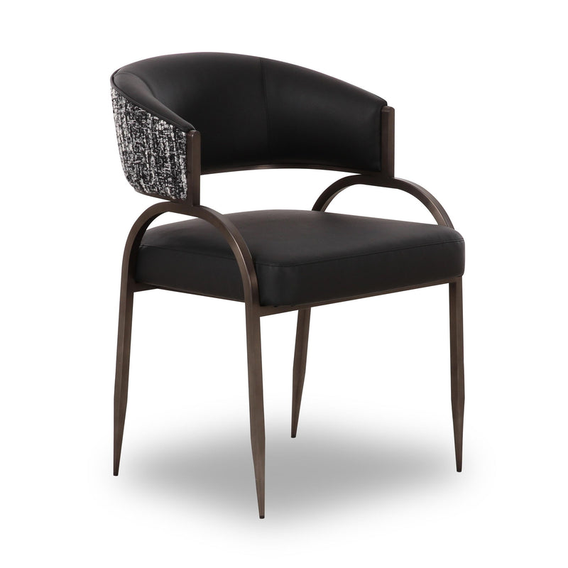 Tatum - Vegan Leather 2-Tone Dining Chair - R&R Furniture Gallery (Fountain Valley, CA)