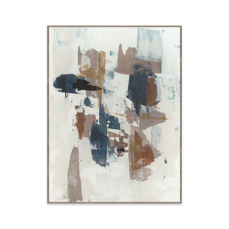 Alternative I - 36" x 48" Painting Art by Buddy Whitlock - Blue / Pearl Silver - R&R Furniture Gallery (Fountain Valley, CA)