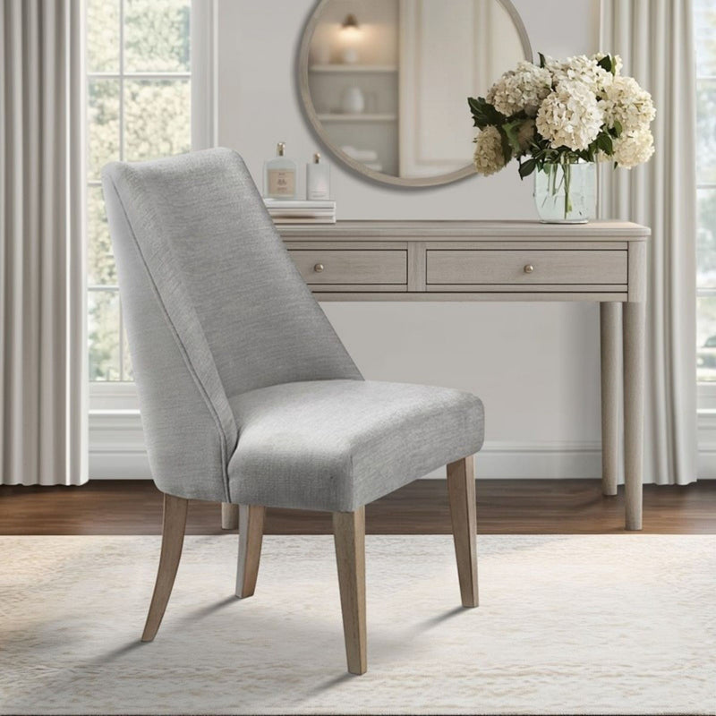 Winfield - Upholstered Dining Chair (Set of 2) - Light Gray - R&R Furniture Gallery (Fountain Valley, CA)