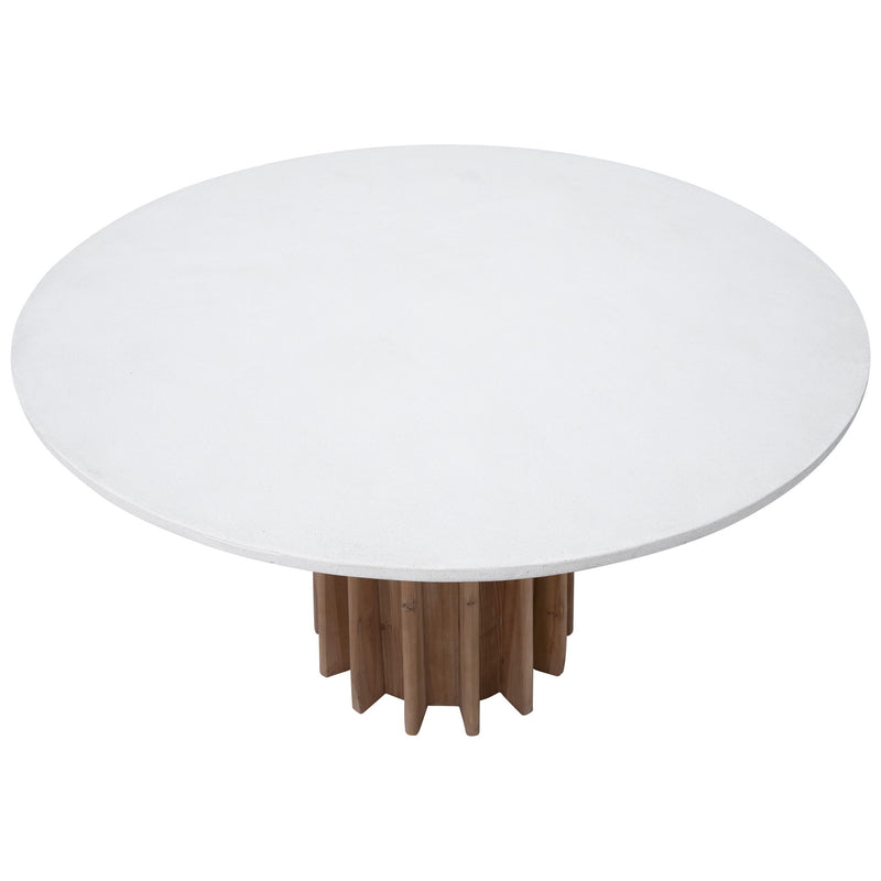 Adonis - Dining Table - White And Natural
