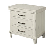 3 Drawer Elegant Nightstand - White - R&R Furniture Gallery (Fountain Valley, CA)