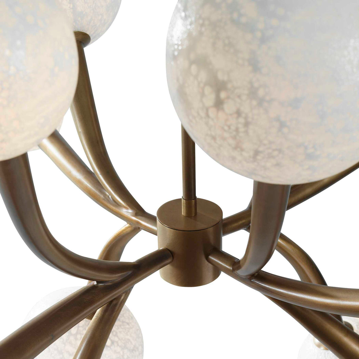 Lunar - 12 Light Pendant - Brass / White