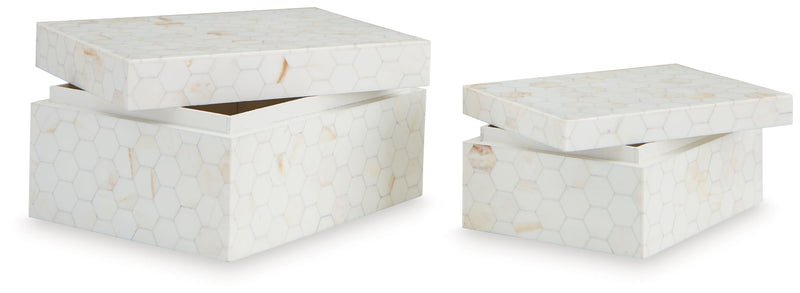 Aldenburg - Box Set (Set of 2) - Cream - R&R Furniture Gallery (Fountain Valley, CA)