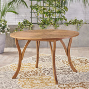 Hermosa - Outdoor Acacia Wood Table Circular Design - R&R Furniture Gallery (Fountain Valley, CA)