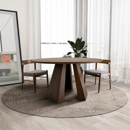 Bolton - Round Dining Table - Walnut - R&R Furniture Gallery (Fountain Valley, CA)