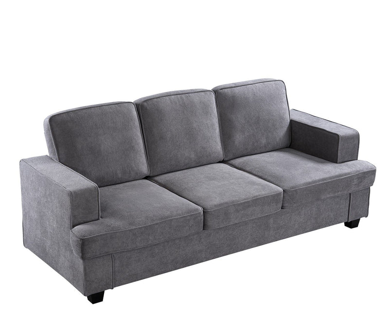 Modern Sofa, Comfortable 3 Seater Couch With Deep Seating, Loose Back Cushions, Wide Arms - R&R Furniture Gallery (Fountain Valley, CA)