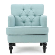 Harrison - Tufted Club Chair With Button Tufted Back And Birch Wood Legs - R&R Furniture Gallery (Fountain Valley, CA)