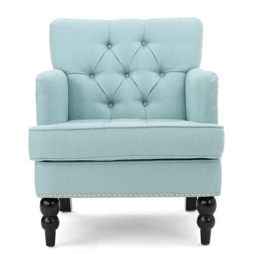 Harrison - Tufted Club Chair With Button Tufted Back And Birch Wood Legs - R&R Furniture Gallery (Fountain Valley, CA)