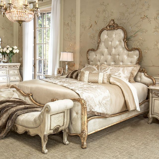 Platine de Royale - Non-Storage Bed Bench - Champagne - R&R Furniture Gallery (Fountain Valley, CA)