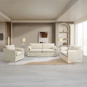 Shane - Sofa With 2 Pillows - Beige Linen - R&R Furniture Gallery (Fountain Valley, CA)