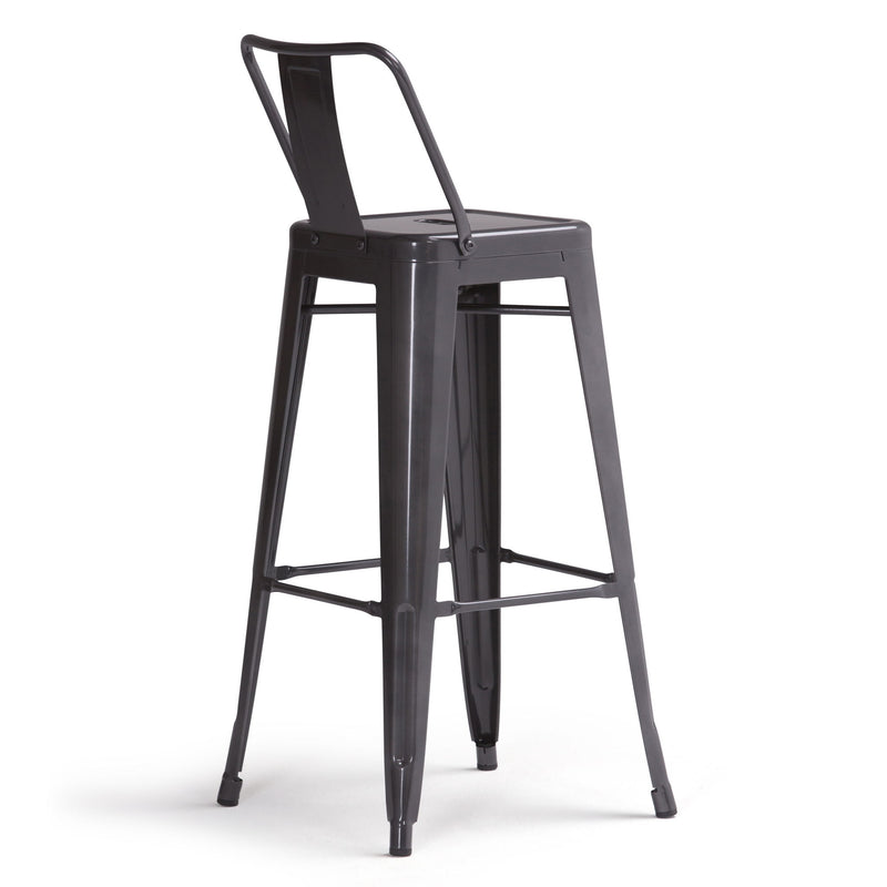 Rayne - Curved Back Metal Stool (Set of 2) - R&R Furniture Gallery (Fountain Valley, CA)