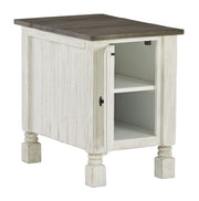 Havalance - Chair Side End Table - White / Gray - R&R Furniture Gallery (Fountain Valley, CA)