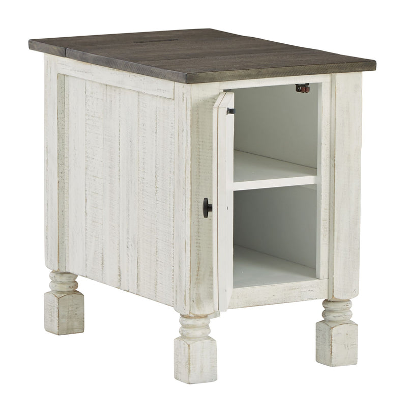 Havalance - Chair Side End Table - White / Gray - R&R Furniture Gallery (Fountain Valley, CA)