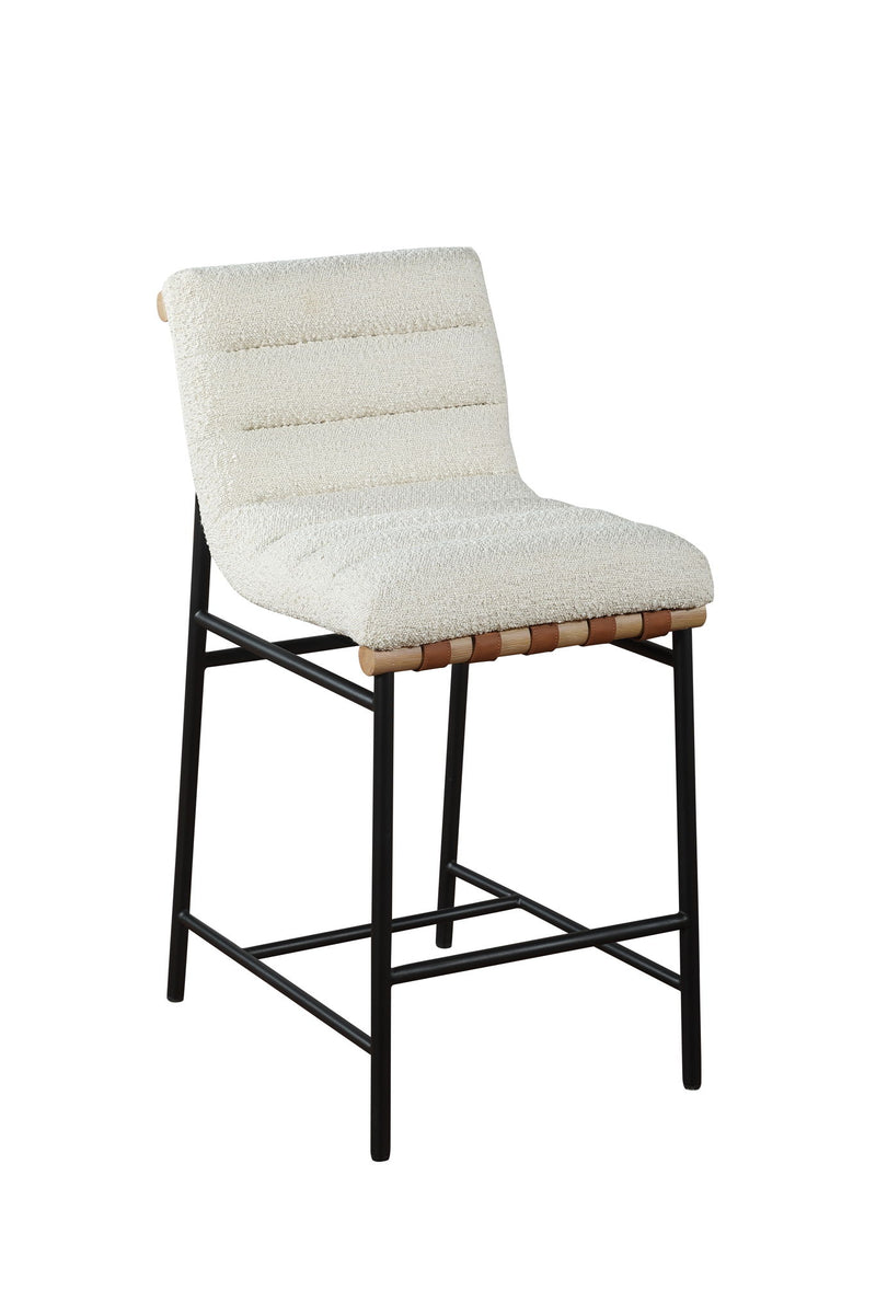 Lahni - 17" Boucle Fabric Counter Height Chair - R&R Furniture Gallery (Fountain Valley, CA)