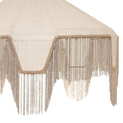 Buchanan - Fabric Fringed Angled Pendant Light - Natural - R&R Furniture Gallery (Fountain Valley, CA)