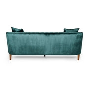 Contemporary Noble House 3-seater sofa with accent pillows, stationary design, beige fabric, and modern style in a living room setting.