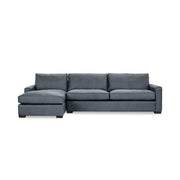 Classic Home Coburn chaise sofa from stationary sectional set, featuring plush upholstery and modern design.