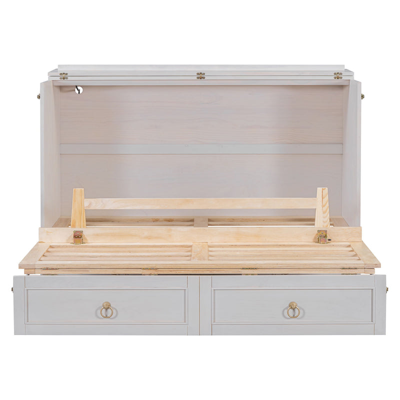 DreamHaus cabinet bed with large storage drawers and stylish design, featuring a sleek, modern look for compact living spaces.