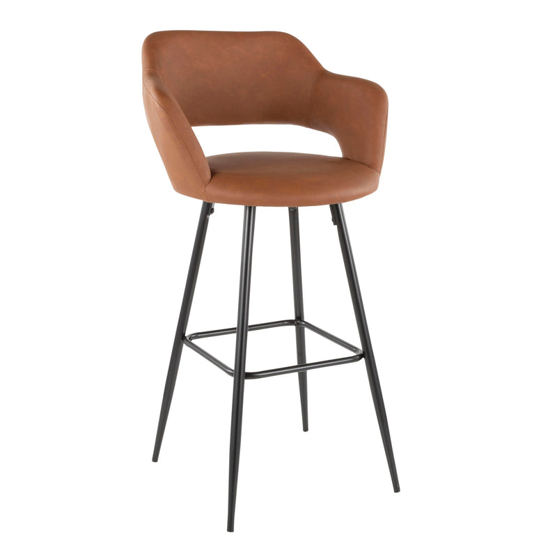 Lumi Source Margarite contemporary barstool set of 2 with sleek modern design and cushioned seats, ideal for kitchen or bar area.