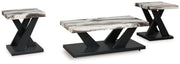 Cendill - Occasional Table Set (Set of 3) - Dark Brown / White / Black - R&R Furniture Gallery (Fountain Valley, CA)