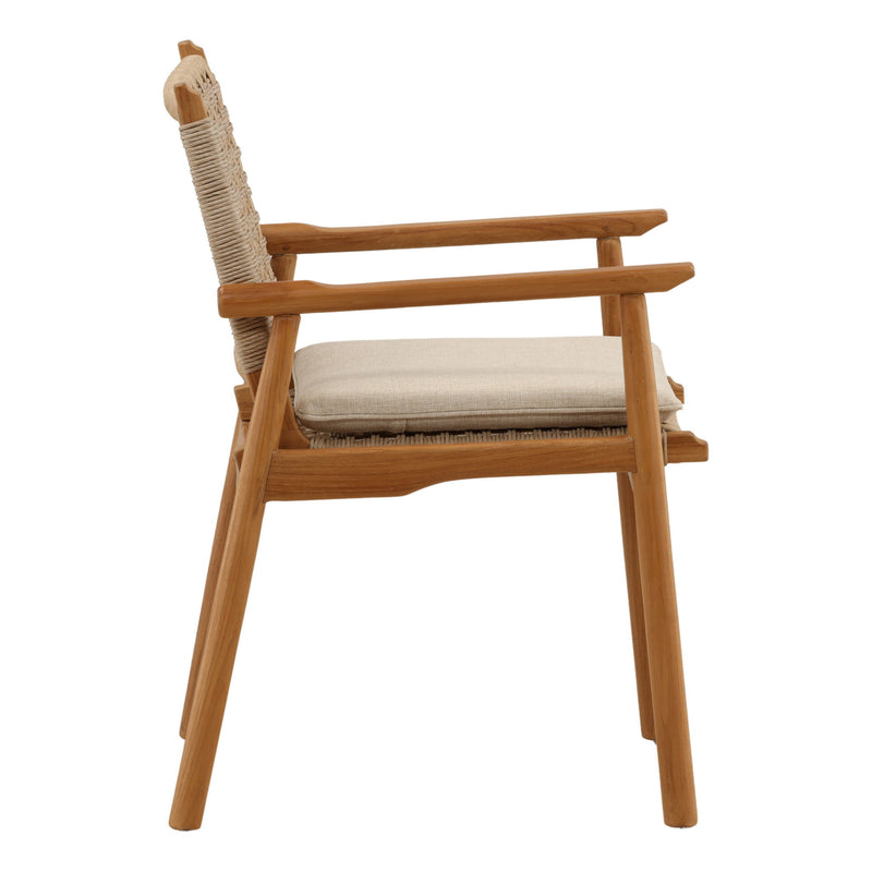Alea - Outdoor Dining Chair (Set of 2) - Natural And Beige